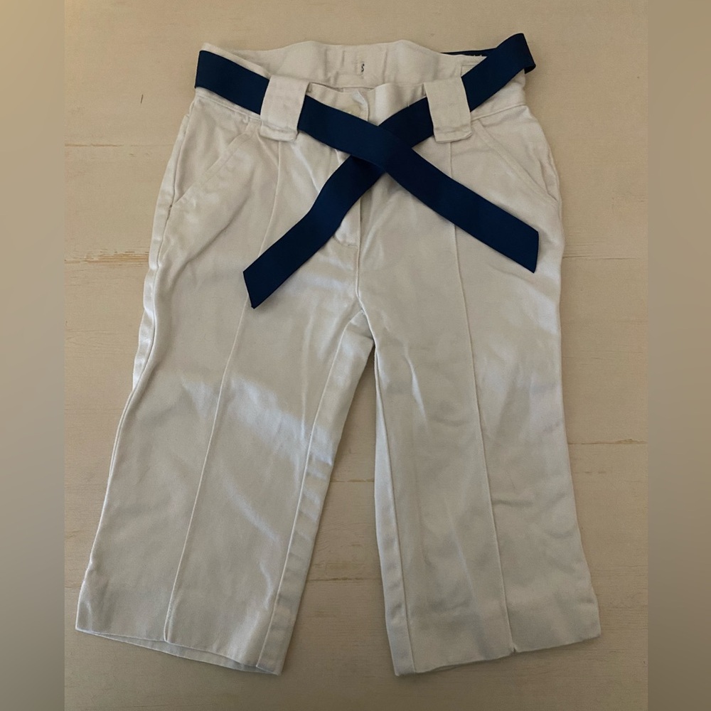 Janie and Jack Trousers with Blue Belt